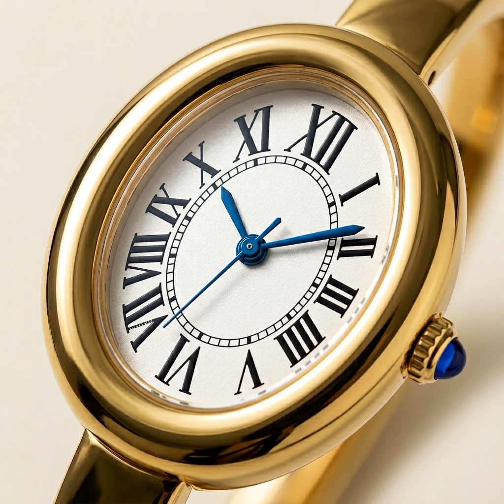 Oval Dial Bangle Watch