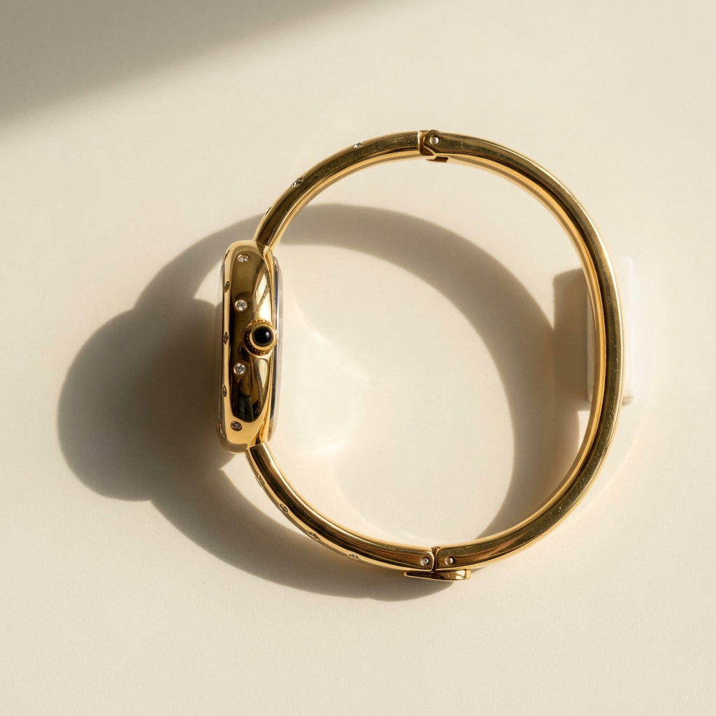 Crystal Studded Oval Watch