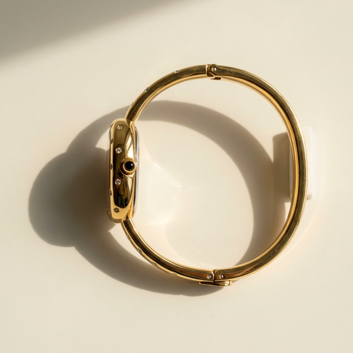 Crystal Studded Oval Watch